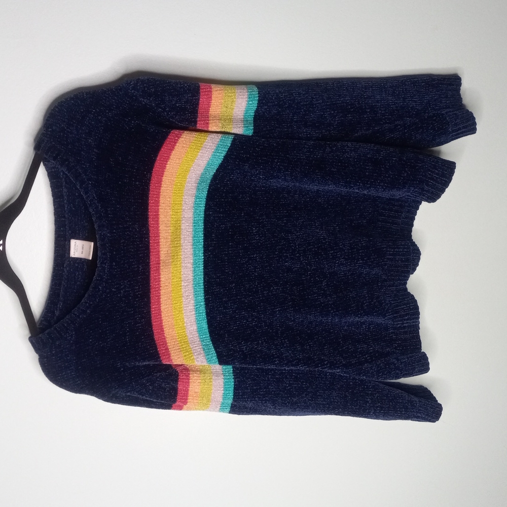 Navy Blue with rainbow sweater from Arizona Jean CO in size 3XL (22½)